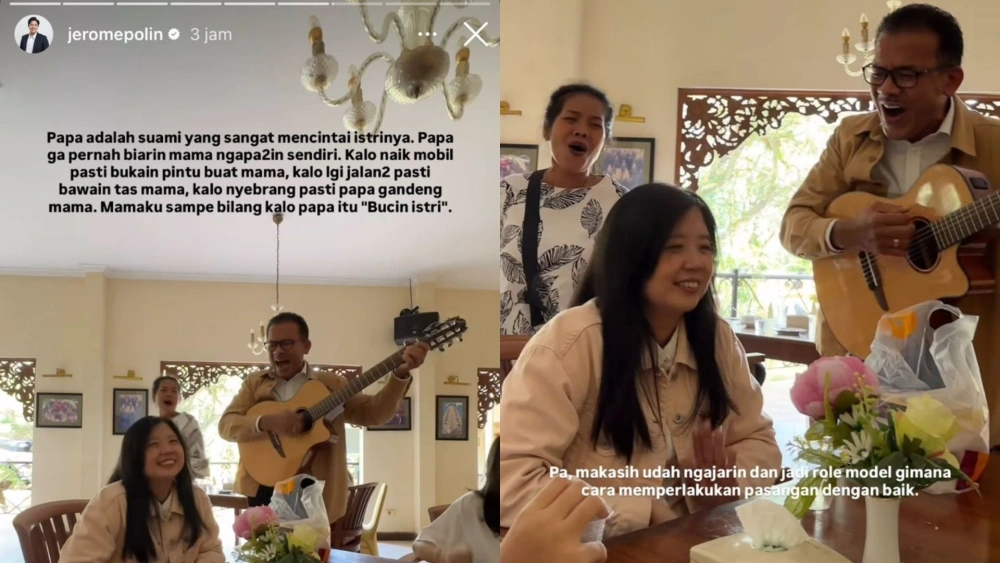 Jerome Polin ungkap ayahnya sangat bucin kepada sang istri tercinta [Instagram/@jeromepolin]